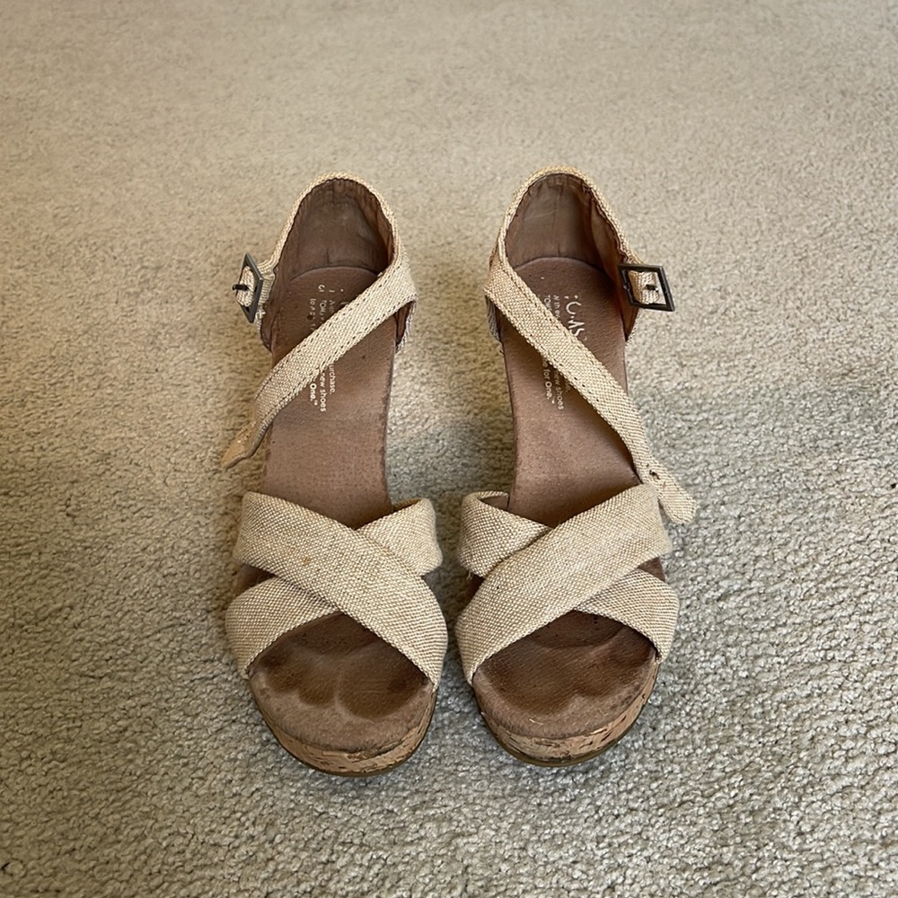 Tom’s sierra wedge heel sandals